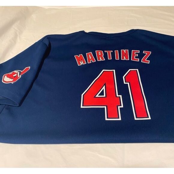 Cleveland Indians Baseball Jersey Shirt I am In The Tribe Player Martinez 41Sz S - Picture 3 of 6